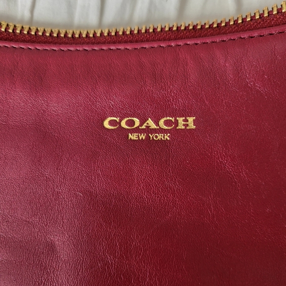Coach Legacy Leather Courtenay Hobo Slouchy Shoulder Bag In Deep Port - Picture 6 of 16